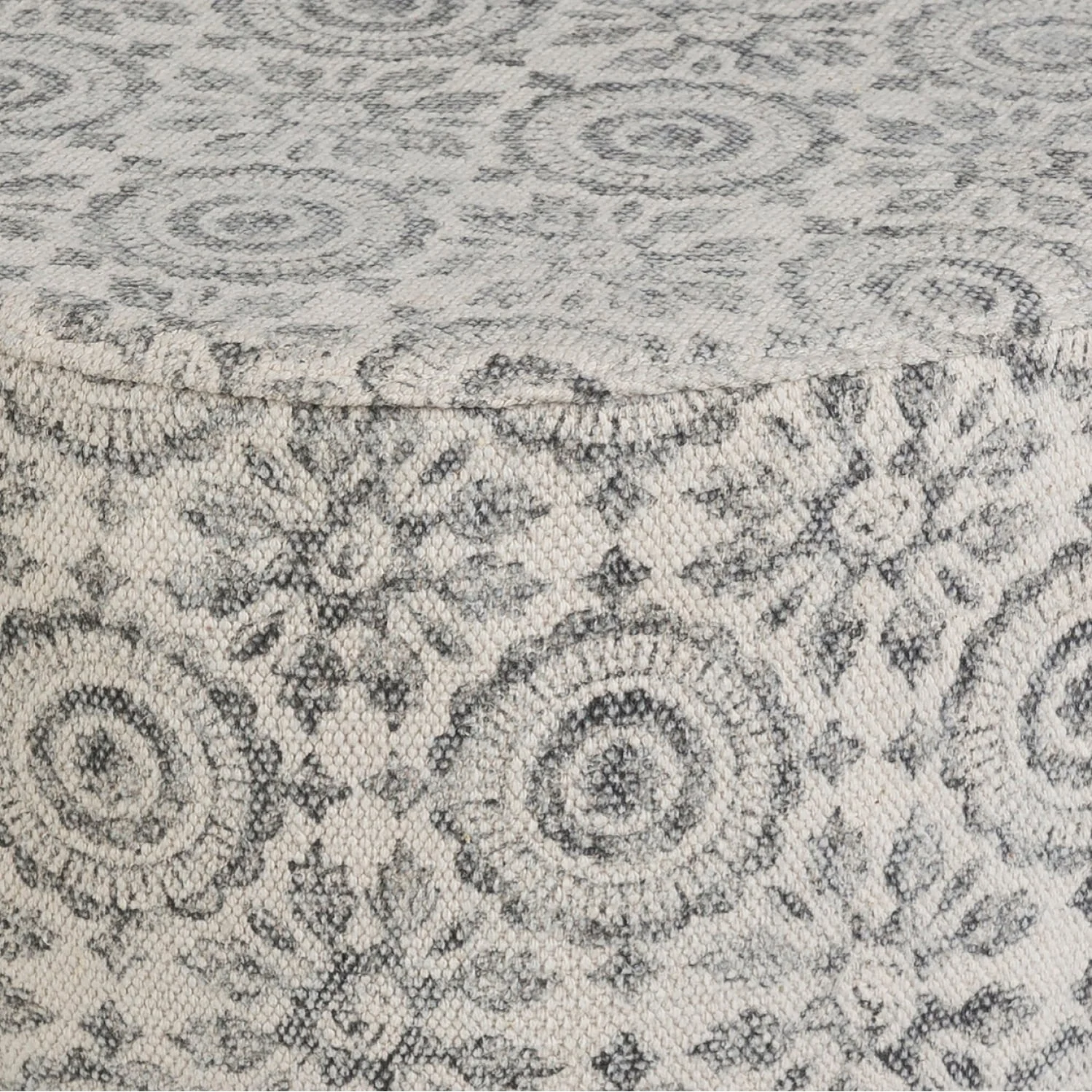 Shantanu Charcoal Boho Wooden Stool