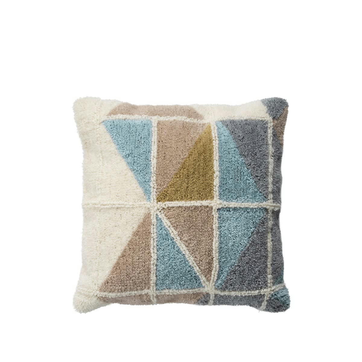 LOOM - Coussin graphique  en Coton Bleu ciel