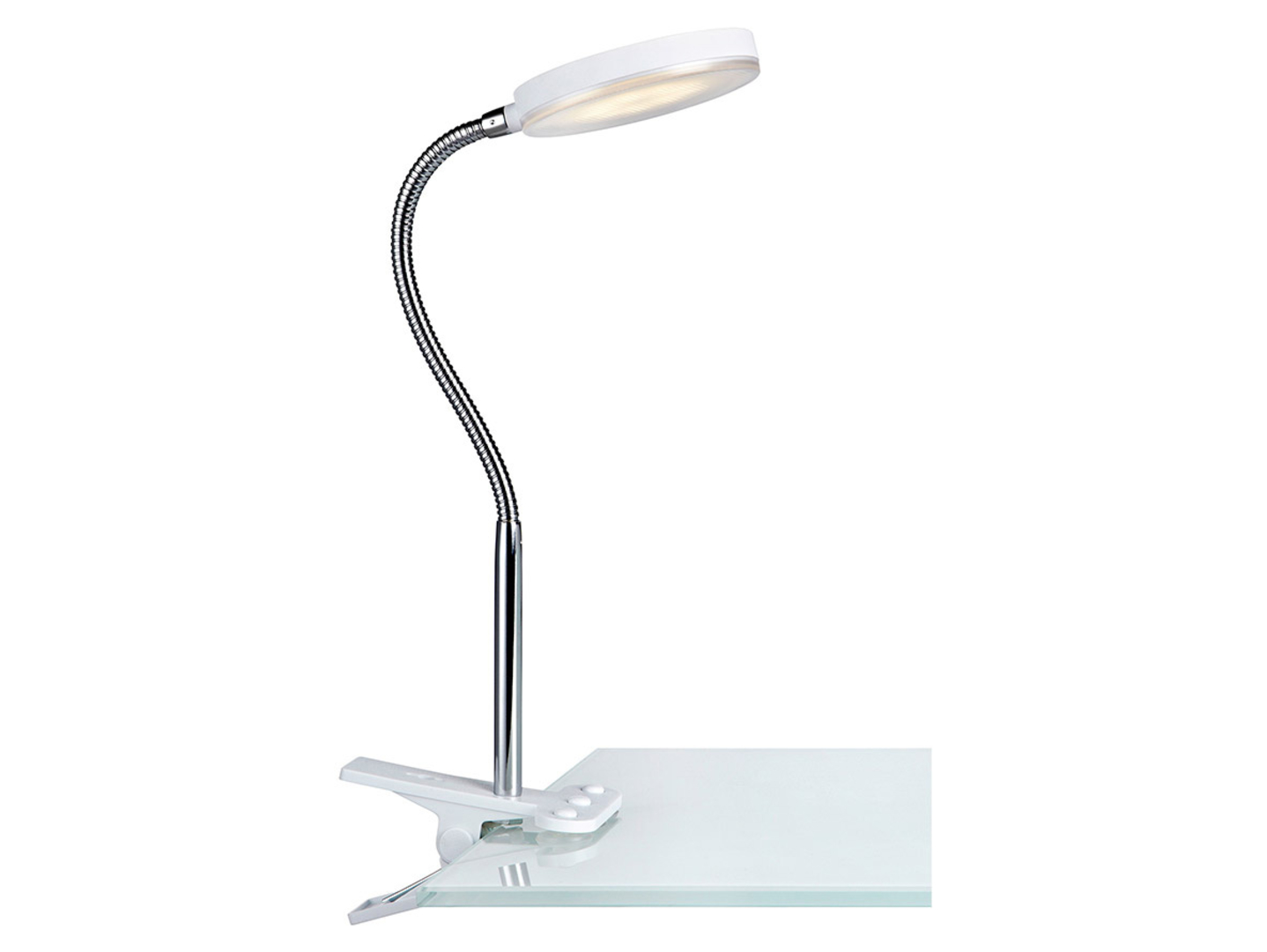 Lampa biurkowa klips Flex metalowa biała