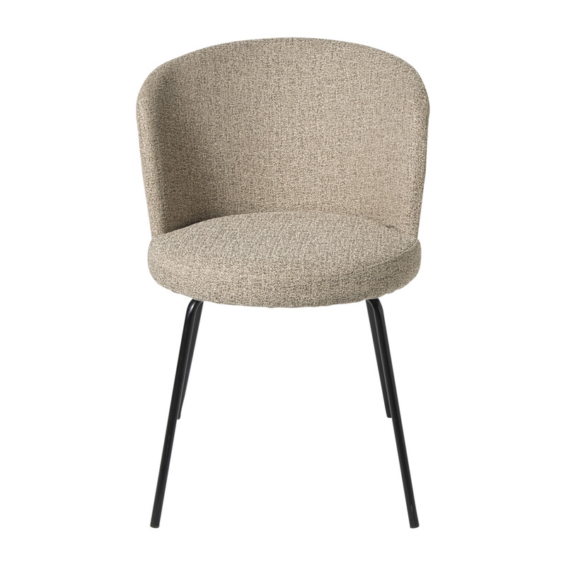 Eetkamerstoel Irene - bruin/zwart - 77x56.5x51 cm