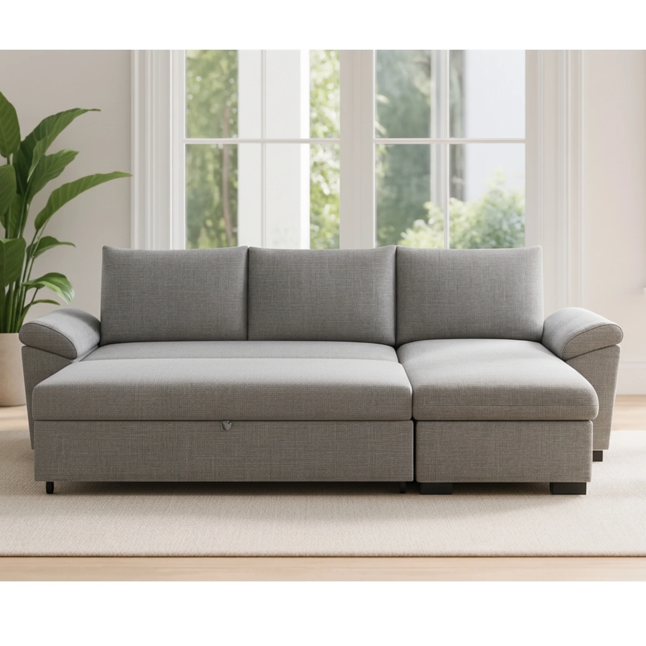 Sofá-cama 3 Lugares com chaise longue - Portman