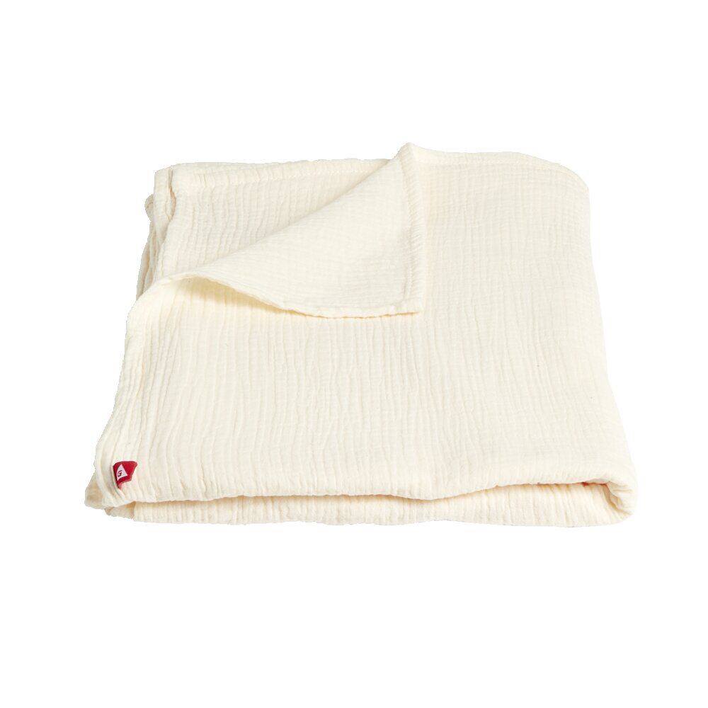 Plaid beige uni 100% coton 150x120cm