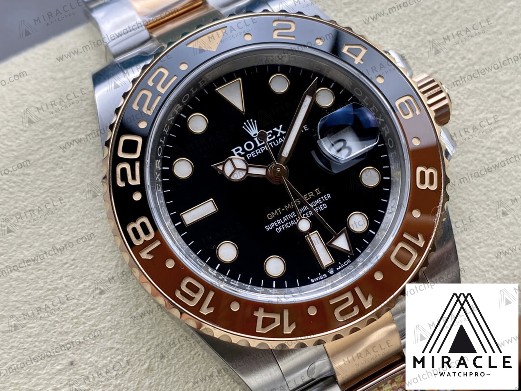 ROLEX-GMT MASTER II-ref.M126711CHNR-0002- Elite Clone-40mm-Replica Watch
