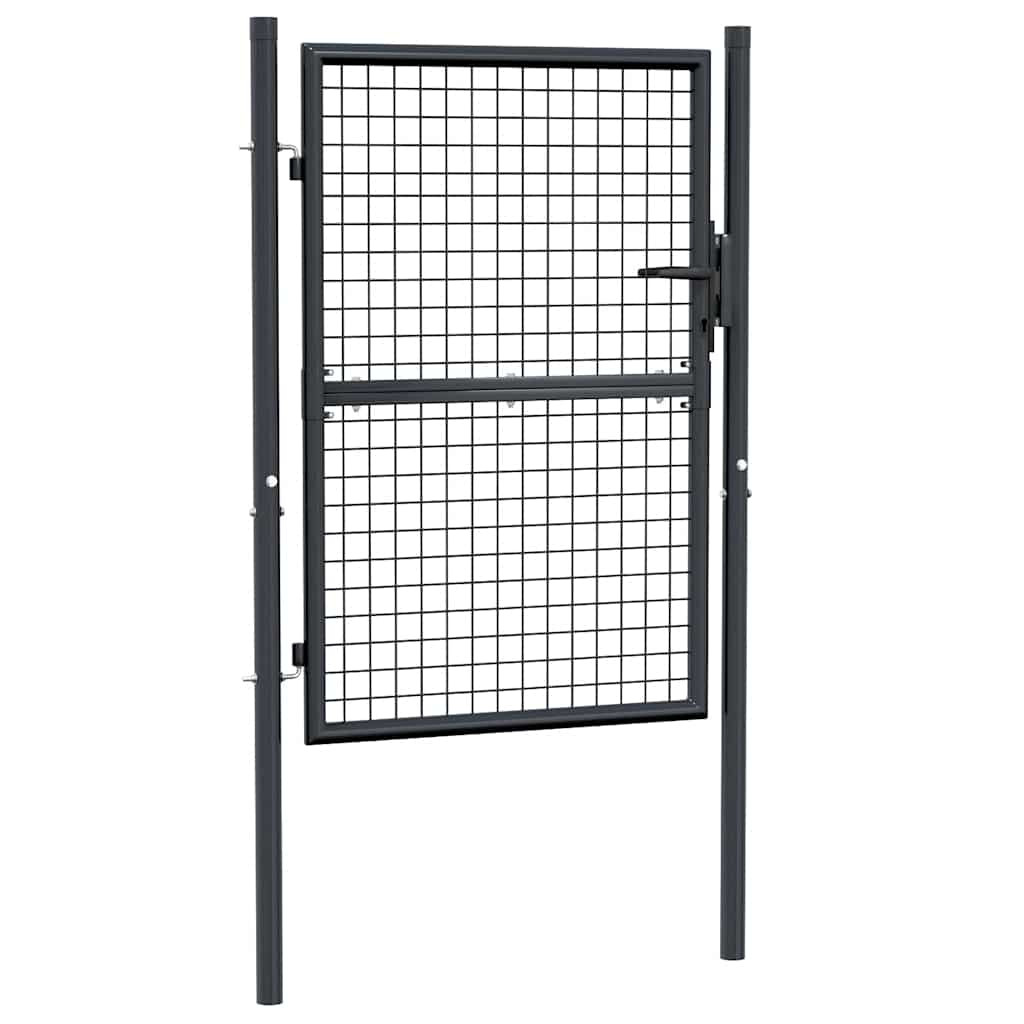 Furtka ogrodowa Antracyt 100 x 175 cm Stal vidaXL