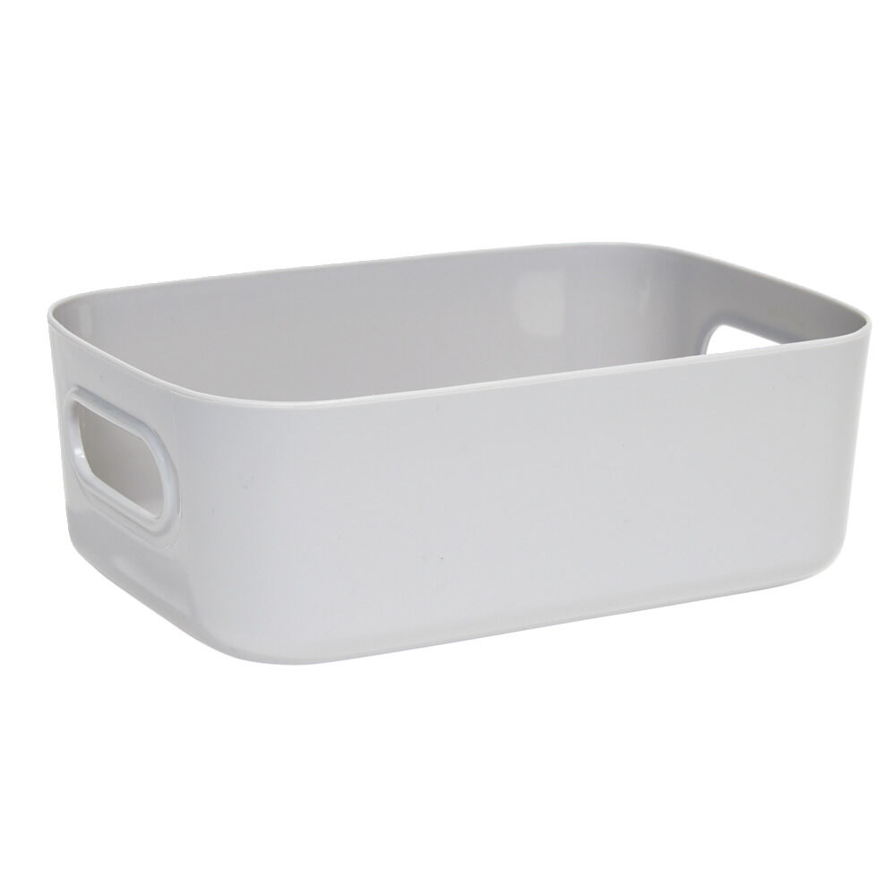 Panière de rangement plastique 20,5x14xH7,5cm (3 modèles)