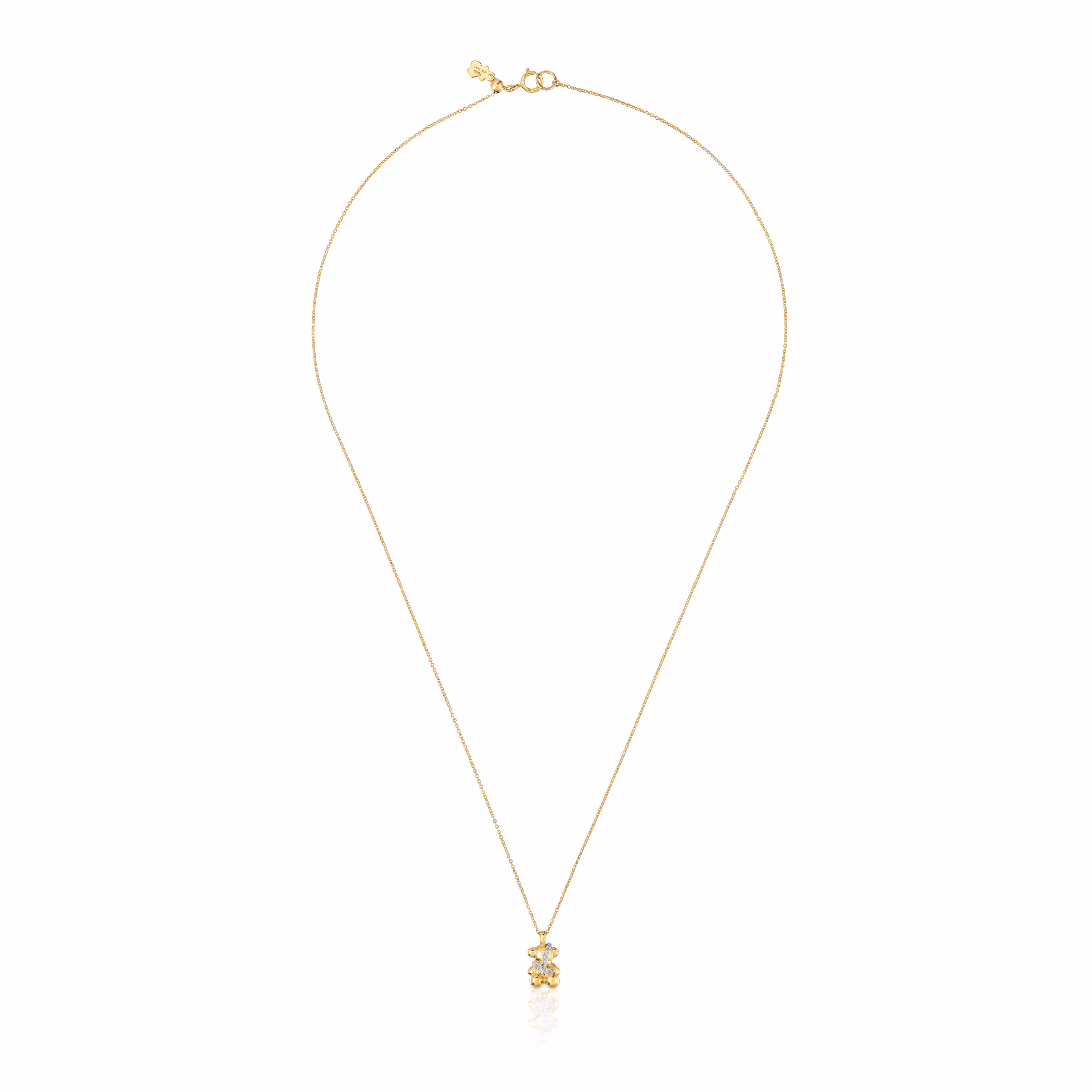 Collar corto oso de oro y diamantes Lligat