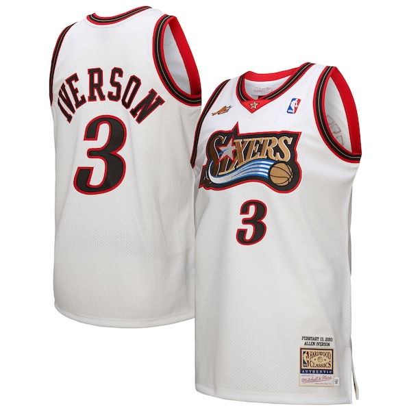 Allen Iverson Philadelphia 76ers  2000 NBA All-Star Game Authentic Jersey - White
