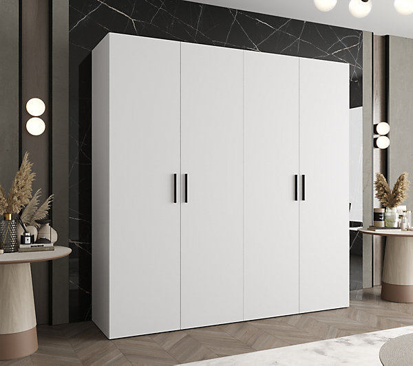 Armoire Bari 1 a portes battantes H. 202 x L.200 x P. 52, 4 portes