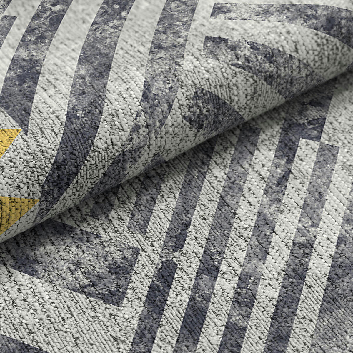 LOIRA - Tapis décoratif en coton en impression digital gris 120x170