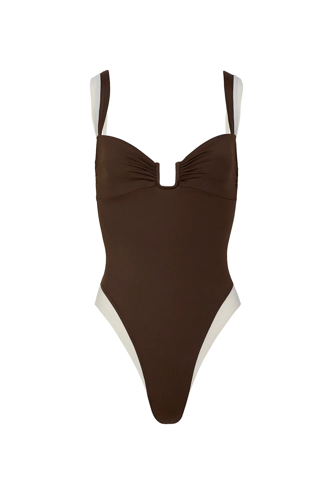 Cannes One Piece - Espresso/Ivory