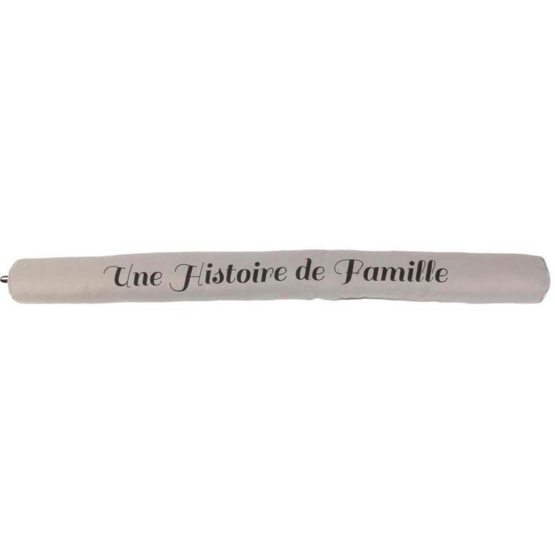 - Boudin de porte à message 80 cm taupe "une histoire de famille"