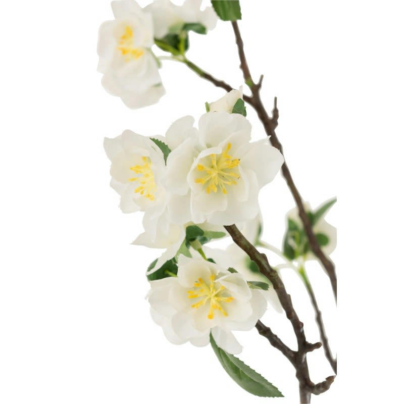FLEURS - Arbre en fleurs plastique blanc/marron H88cm