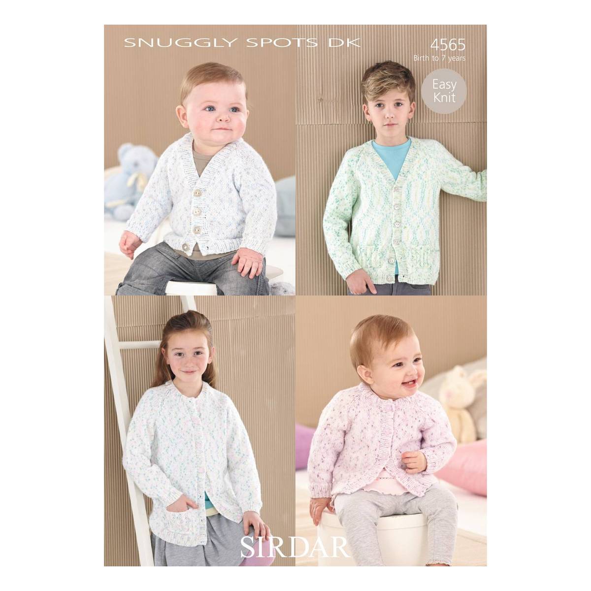 Sirdar Snuggly Spots DK Cardigan Digital Pattern 4565