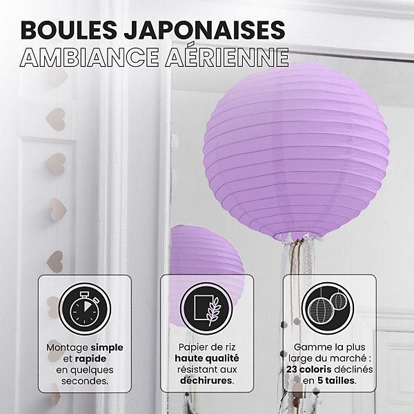 Lot de 12 Boules Japonaises Parme 30 cm