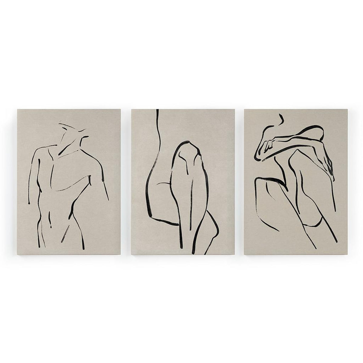 Set 3 Canvas 60x40 Gedrukt Lichamen