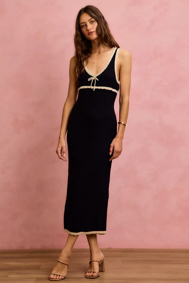 Knit Sweater Maxi Sleeveless Bodycon Resort Dress