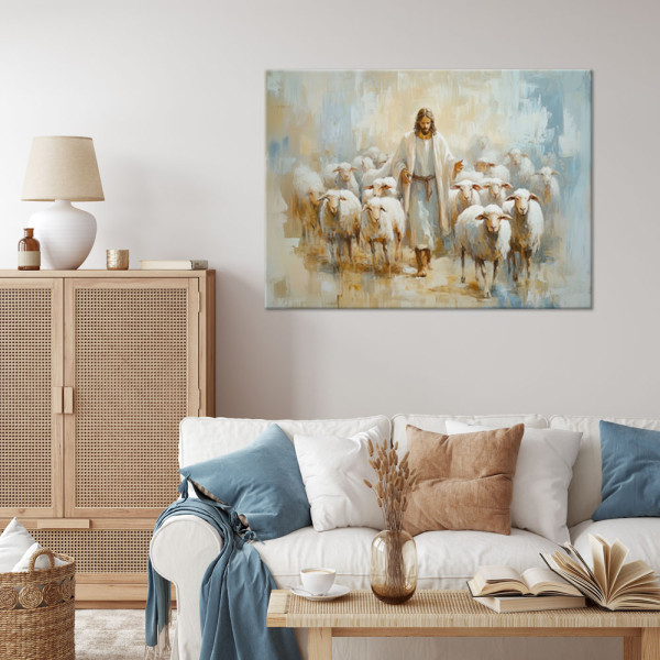 Feeby Obraz religijny, Jezus Dobry Pasterz 60x40