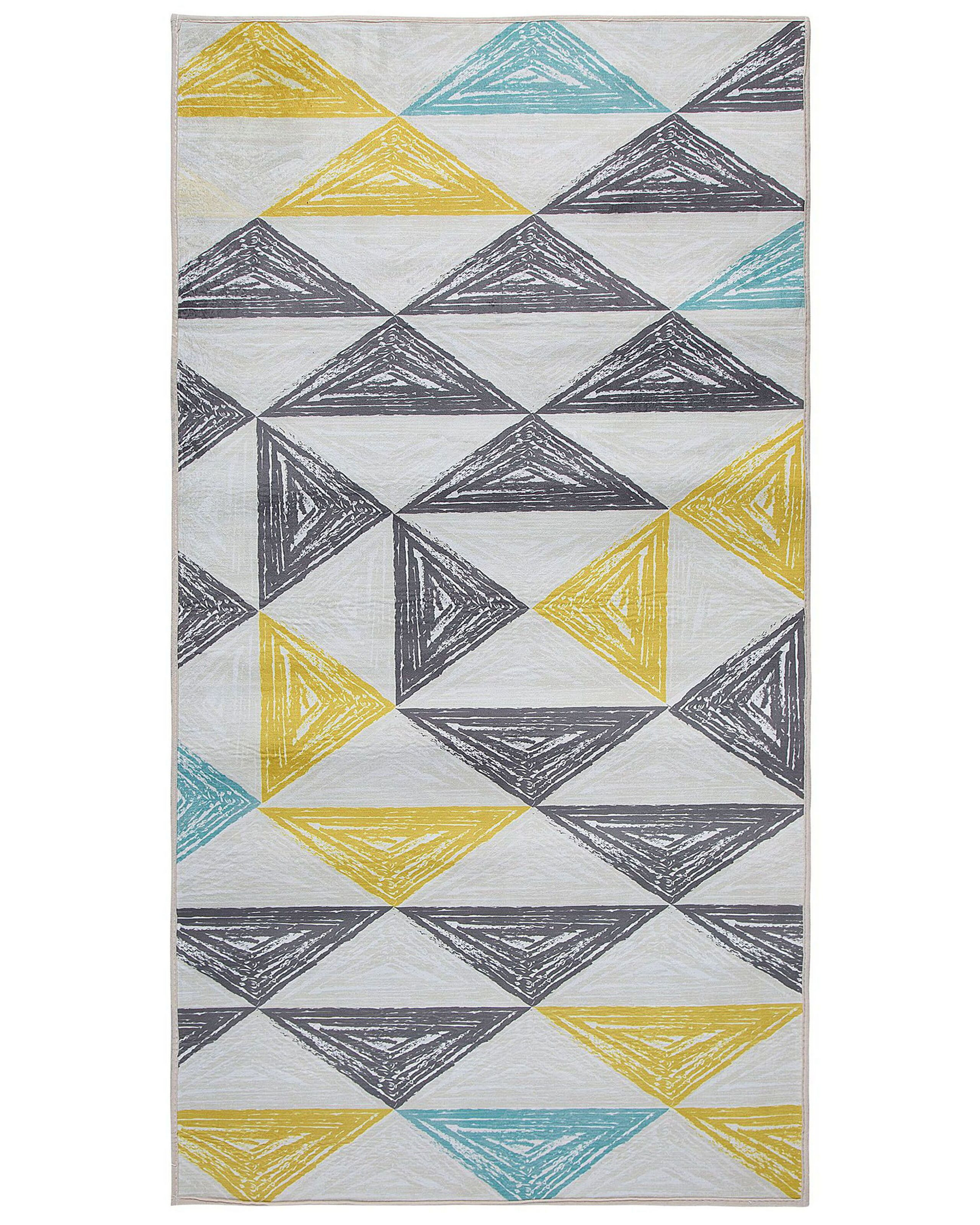 Dywan geometryczny 80x150 cm wielokolorowy
