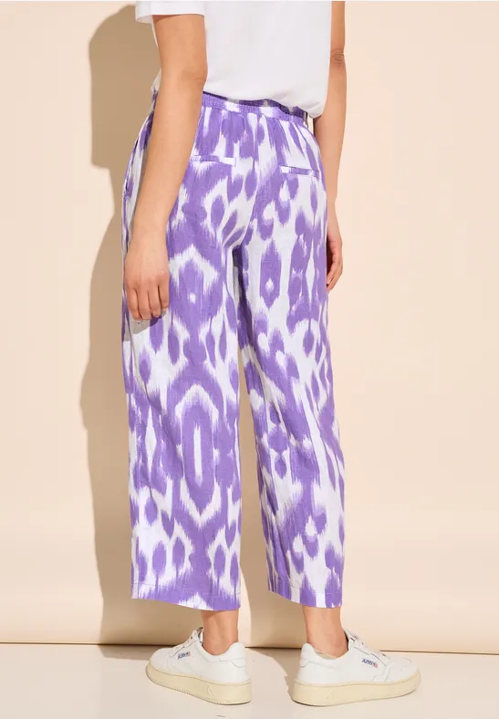 7/8 Print Leinenhose