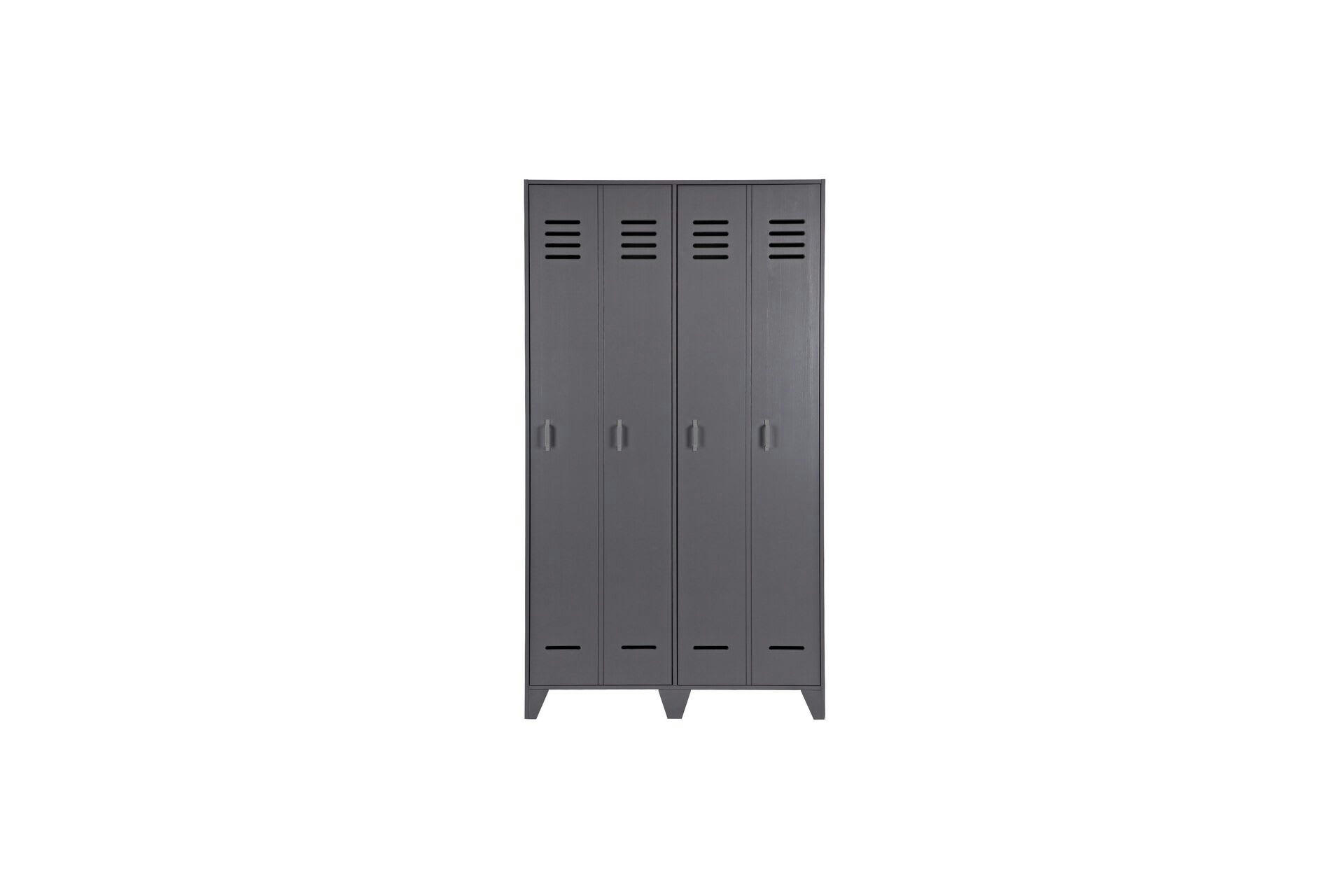 STIJN - Casier 2 portes en bois anthracite