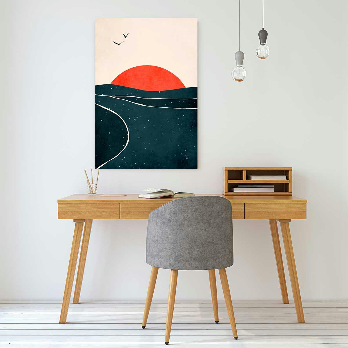 - Tableau deco Brise au sunset imprimé sur toile 60x90cm