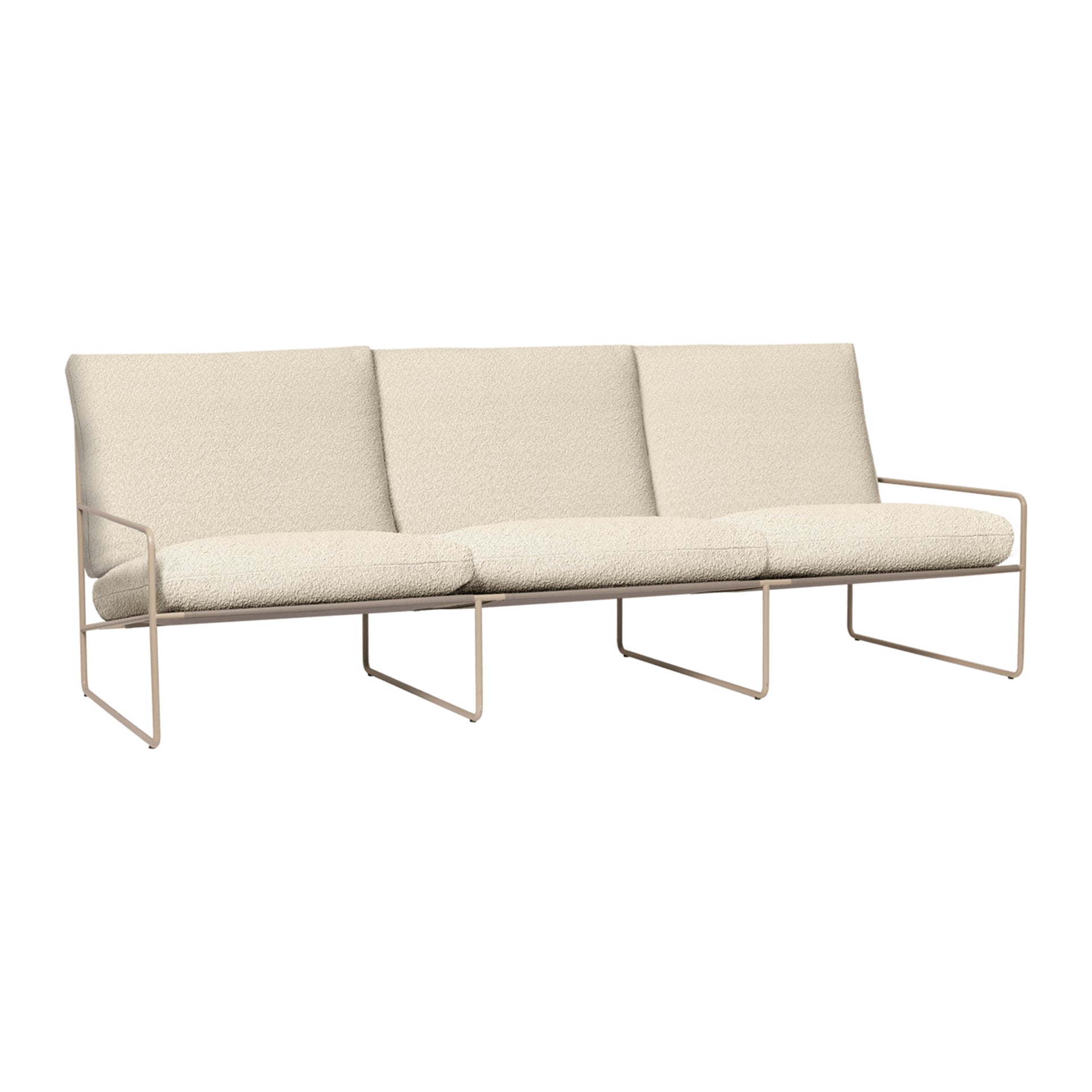 Ferm Living Desert 3-zitsbank Pure Bouclé - Cashmere / Off-White