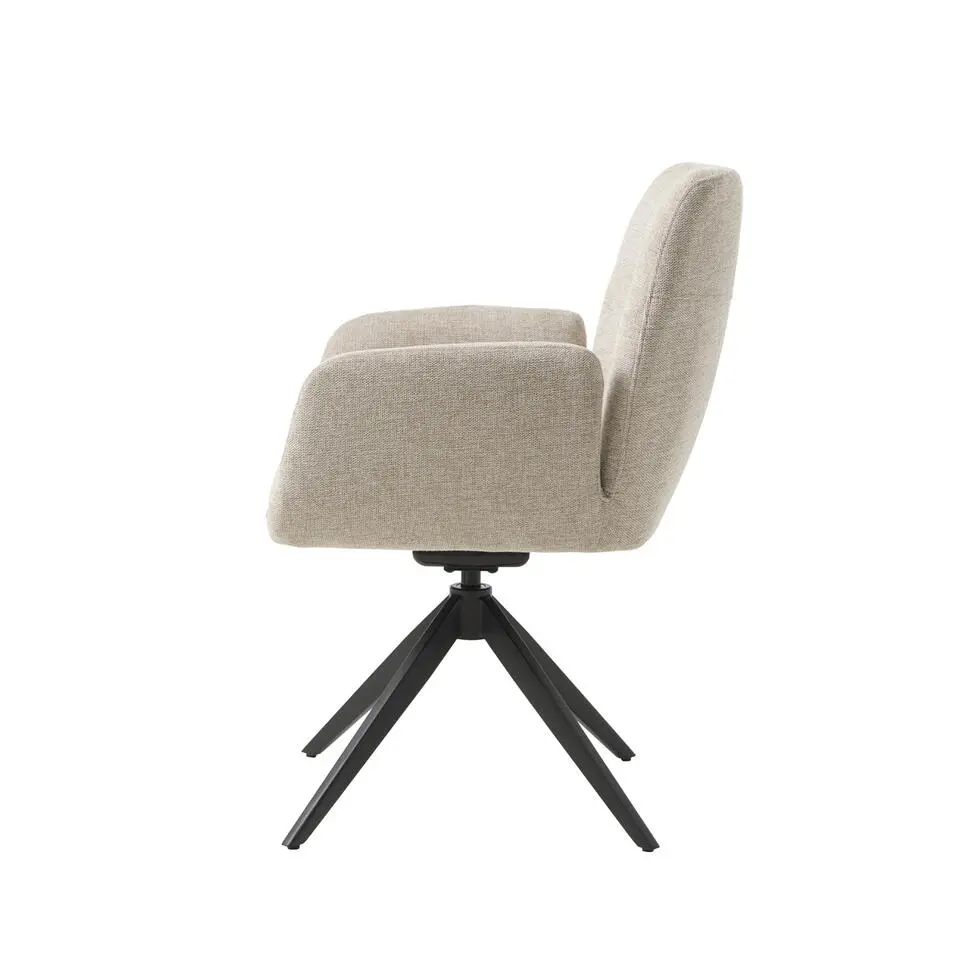 Eetkamerstoel Beige Metaal - 57,5x62x88cm - Roxana