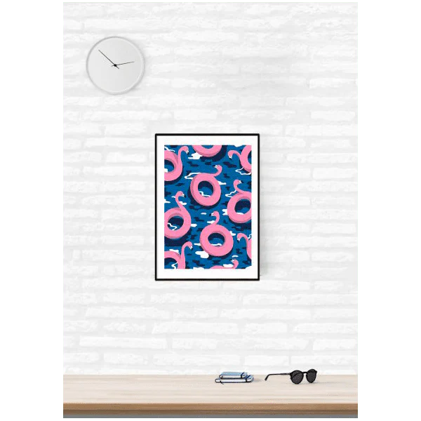Sergeant Paper Affiche FLAMINGO PARTY 2 A3 30 x 42 cm