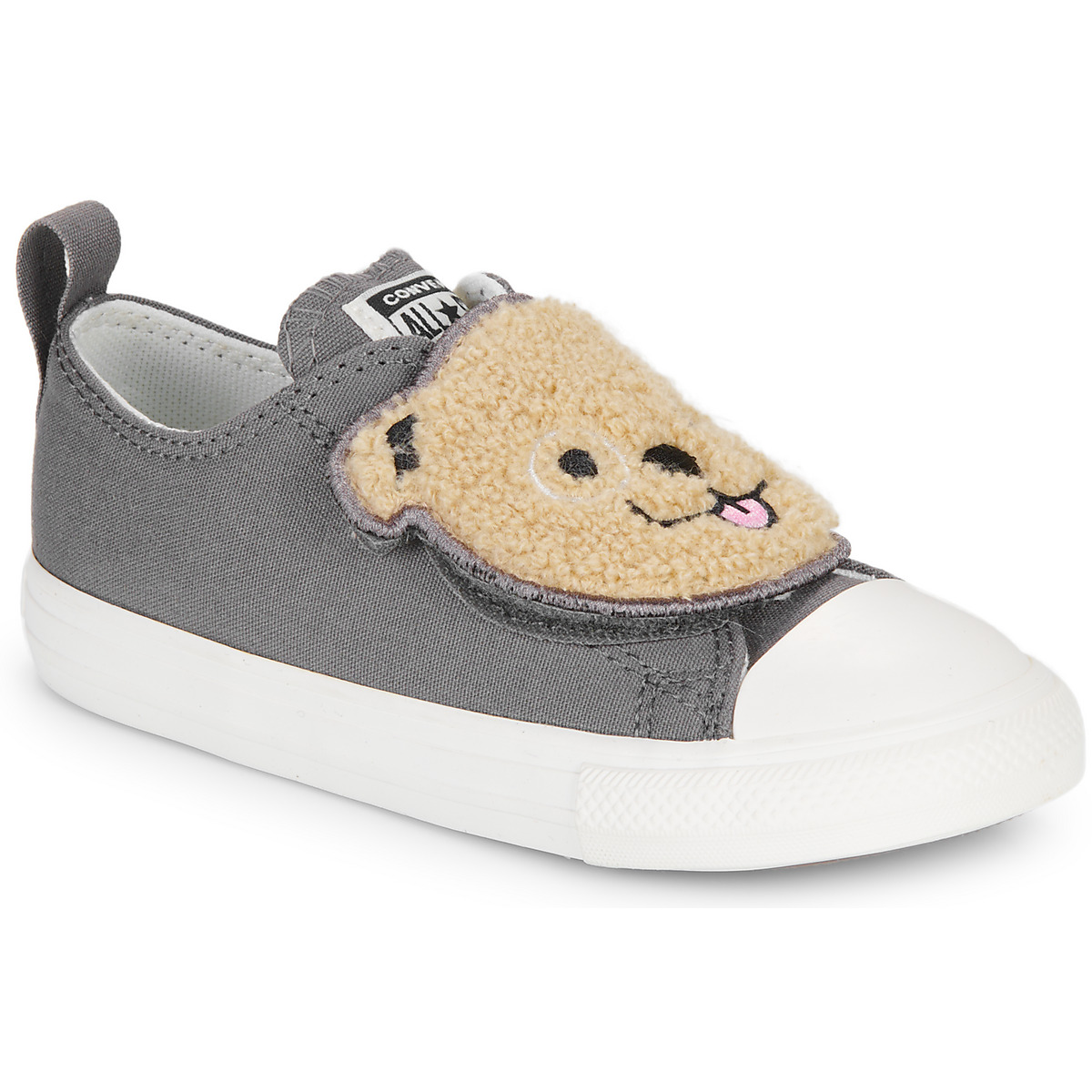 Converse - CHUCK TAYLOR ALL STAR ONE STRAP SHERPA BEAR EASY-ON - Grey