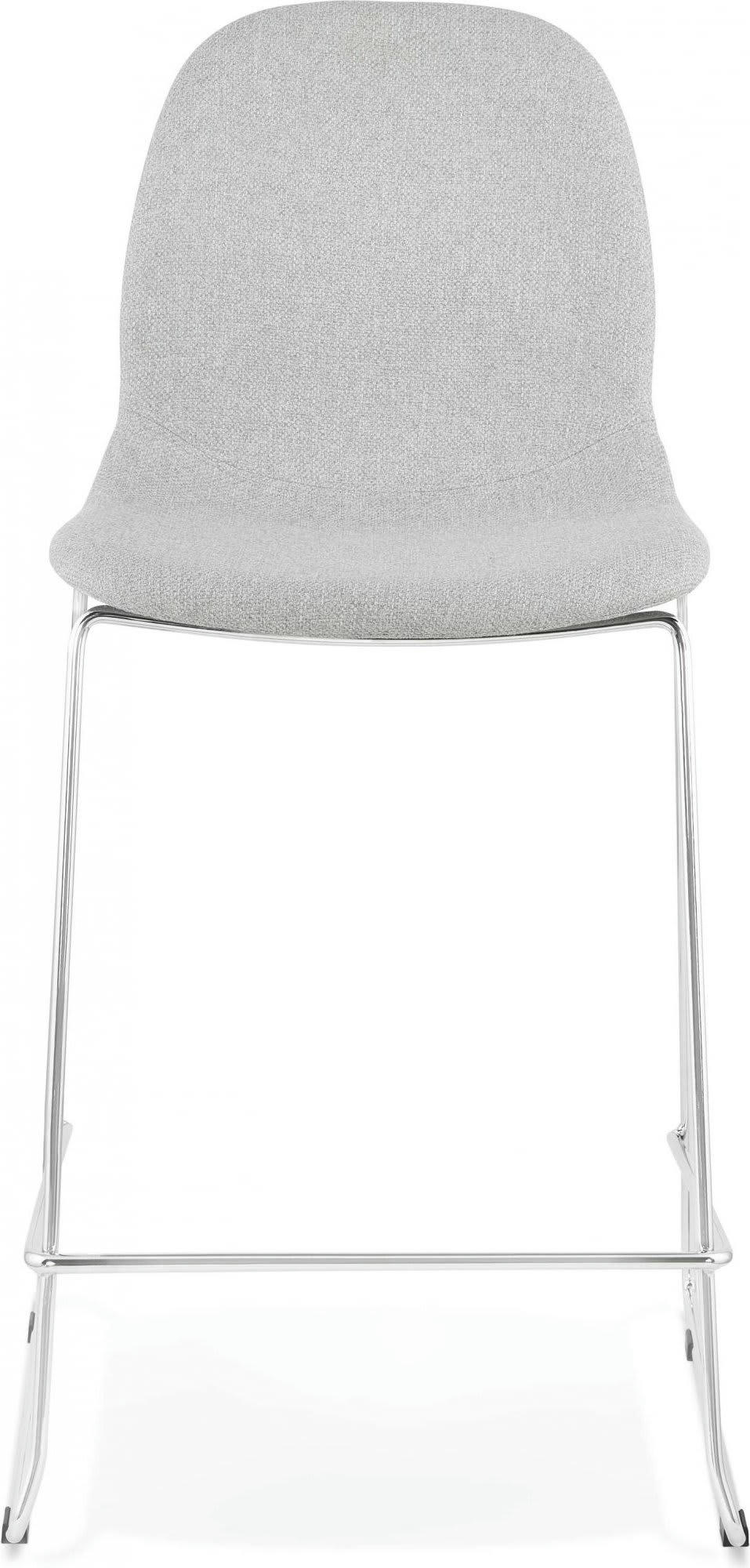 PABLO MINI - Tabouret de bar Tissu Gris H. assise 67 cm rembourré