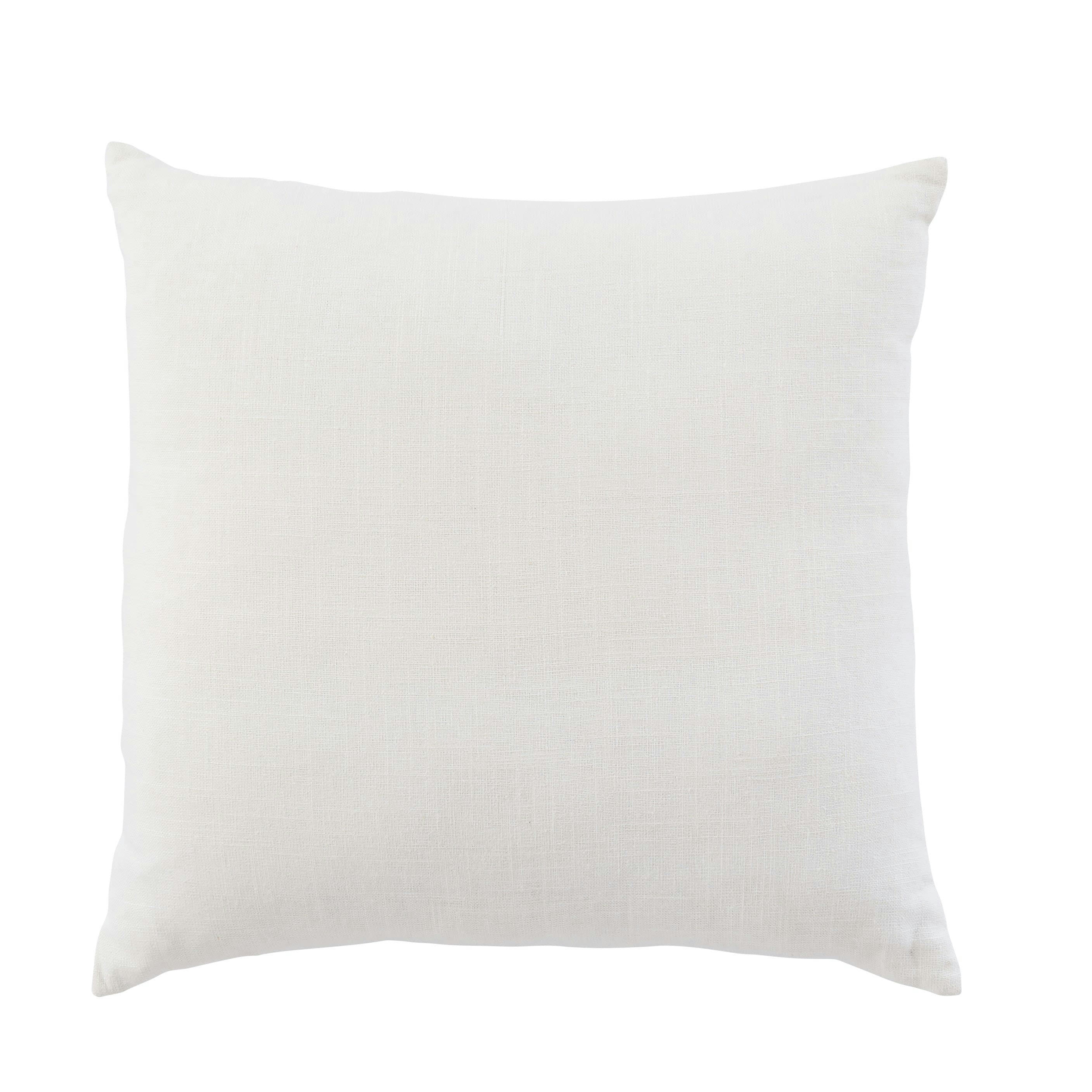 AVVA - Coussin imprimé statue rose, jaune et beige 45x45