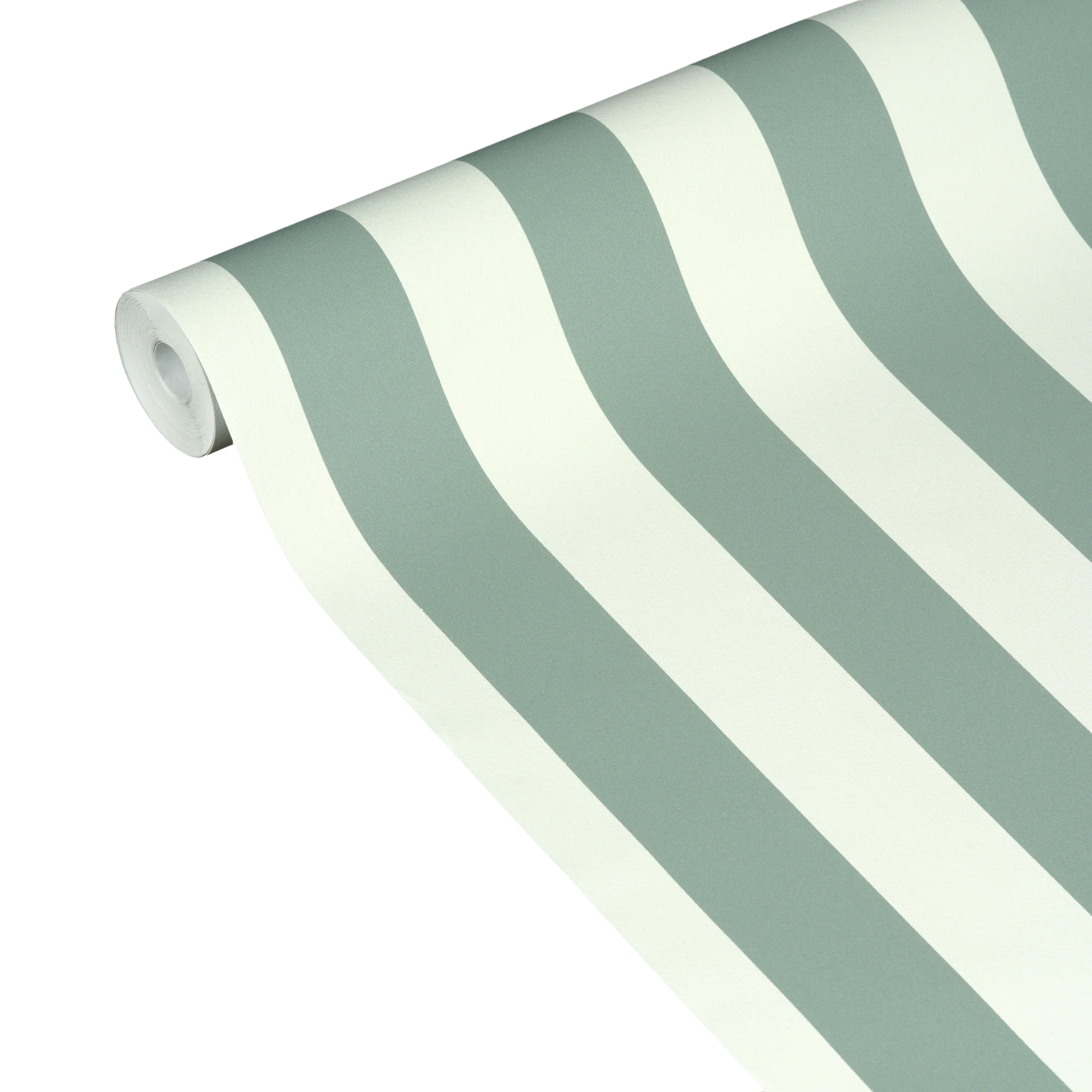4MURS Papier peint intissé OPAL STRIPE coloris vert de gris