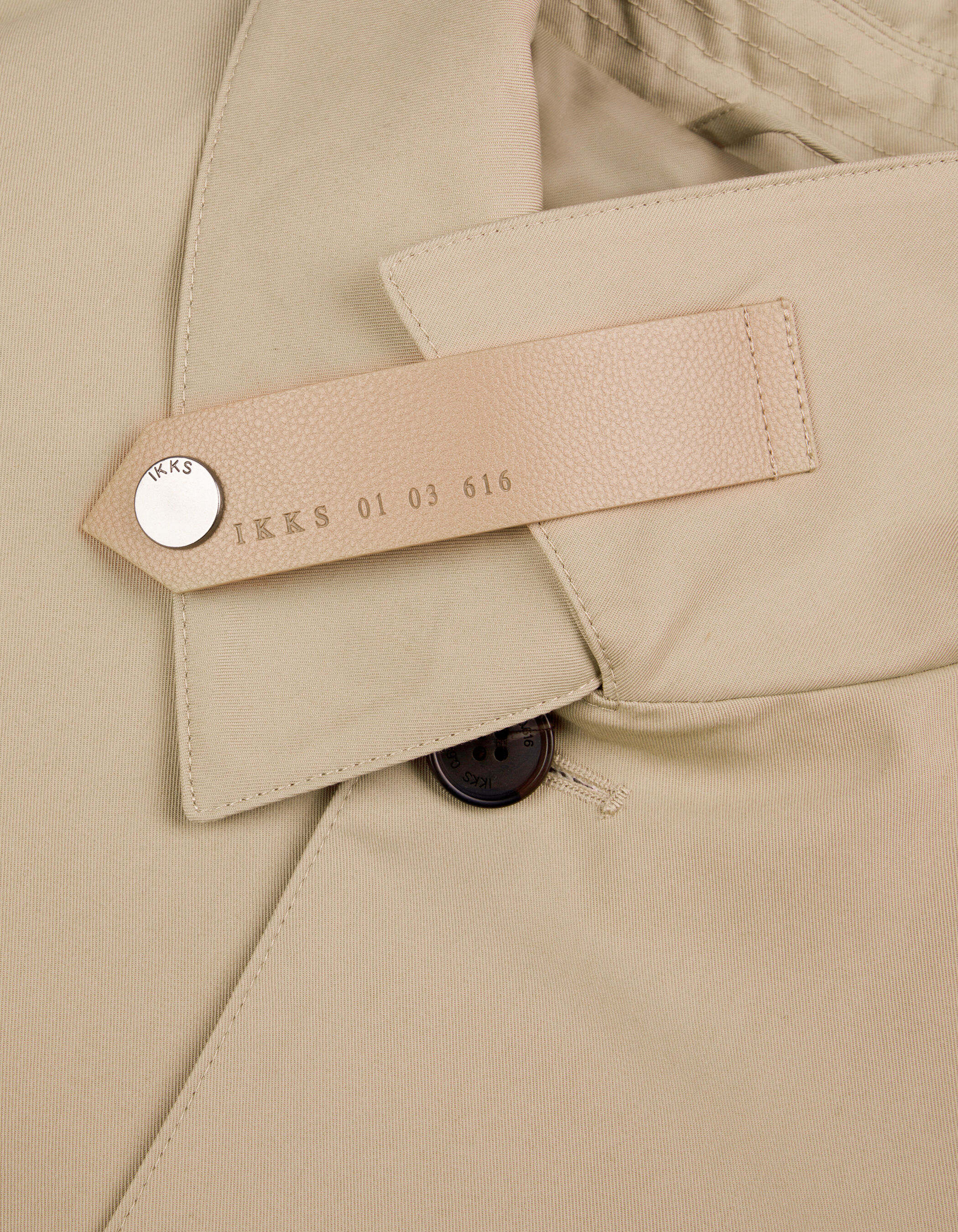 Trench beige attache-col bi-matière Homme