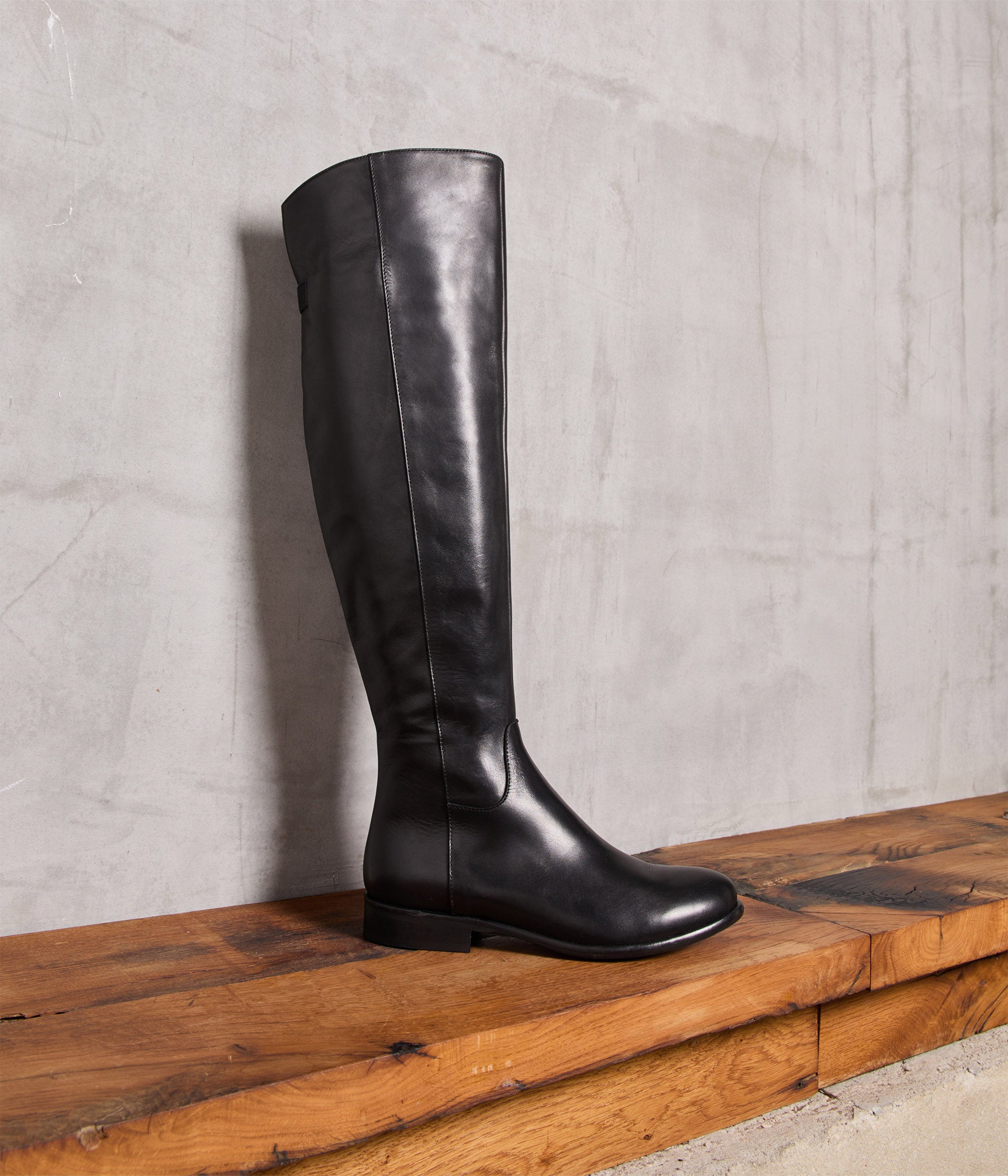Cuissardes cuir noir Lauren