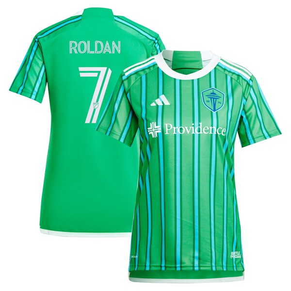 Cristian Roldan Seattle Sounders FC adidas Women's 2024 The Anniversary Kit Replica Player Jersey – Green