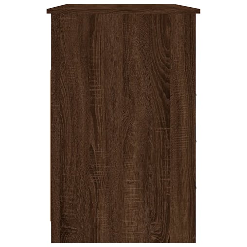 NNEVL Desk with Drawers Brown Oak 102x50x76 cm Engineered Wood