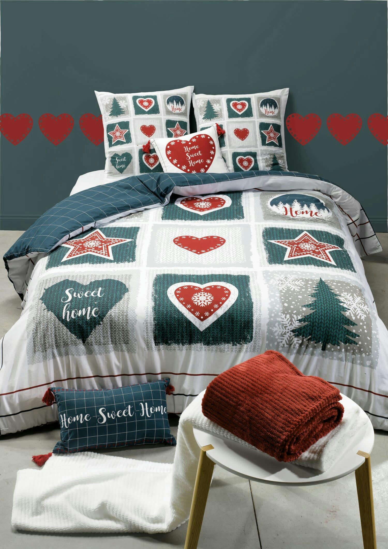 ADL - Parure housse de couette coton blanc 240x260 cm