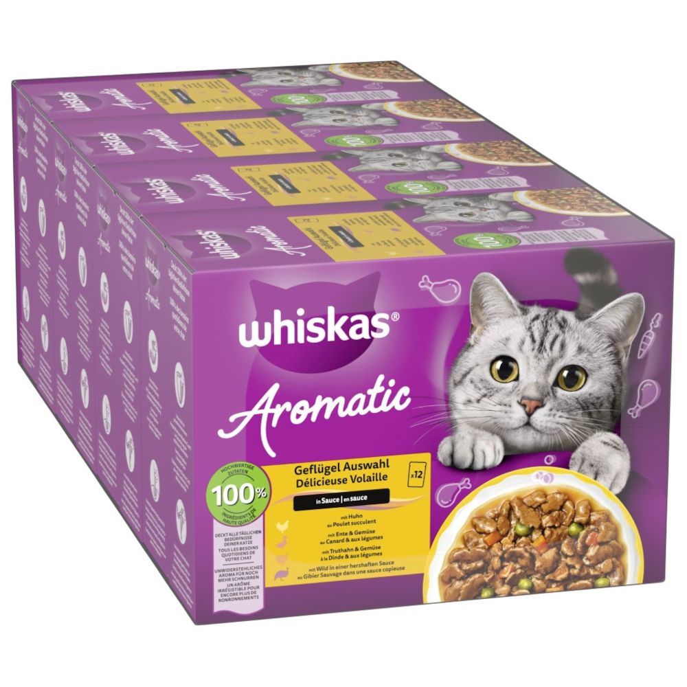 Whiskas 1+ Aromatic Selection Saver Pack 96 x 85g