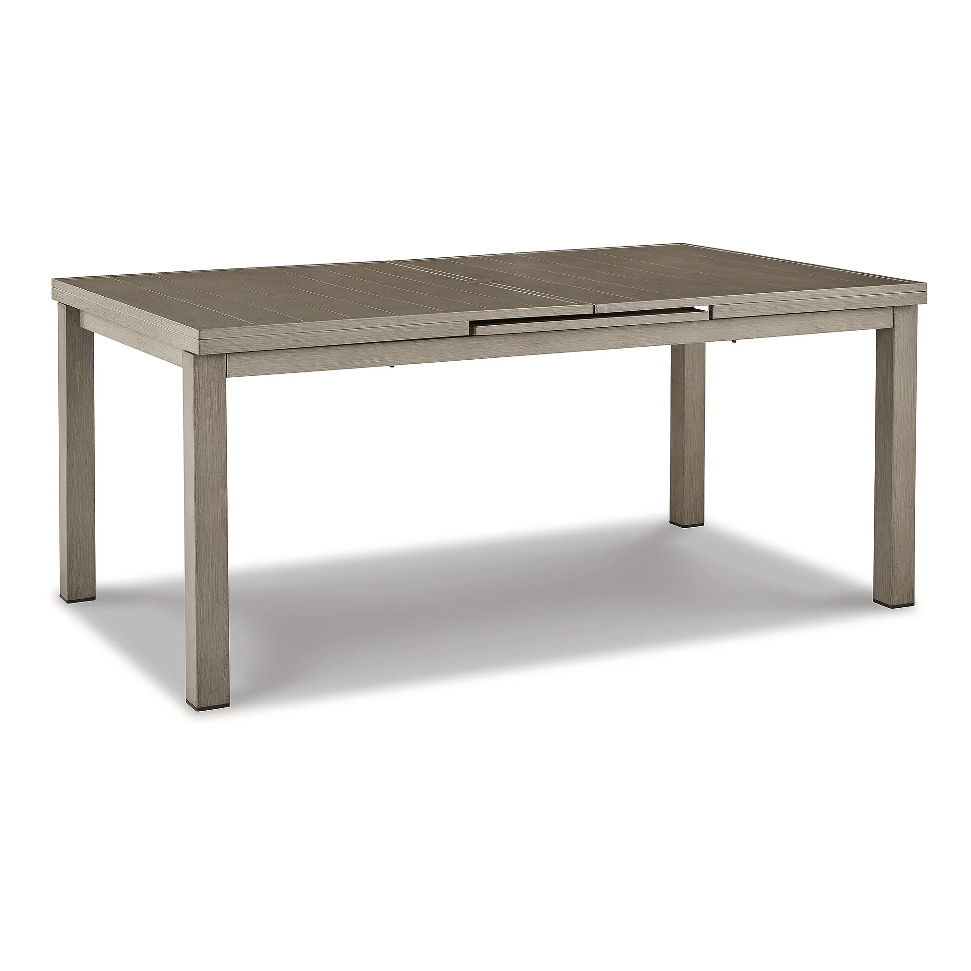 Signature Design by Ashley Beach Front Brown/Beige Outdoor Dining Table with Extension - 71/95W x 42D x 30H