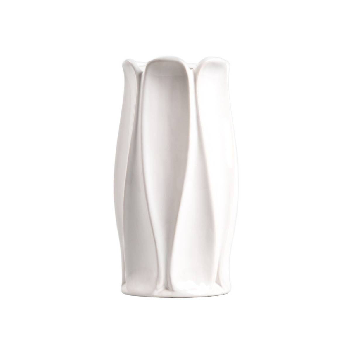 Wazon NOVO biały w geometryczny wzór 11,2x24,50 cm HOMLA