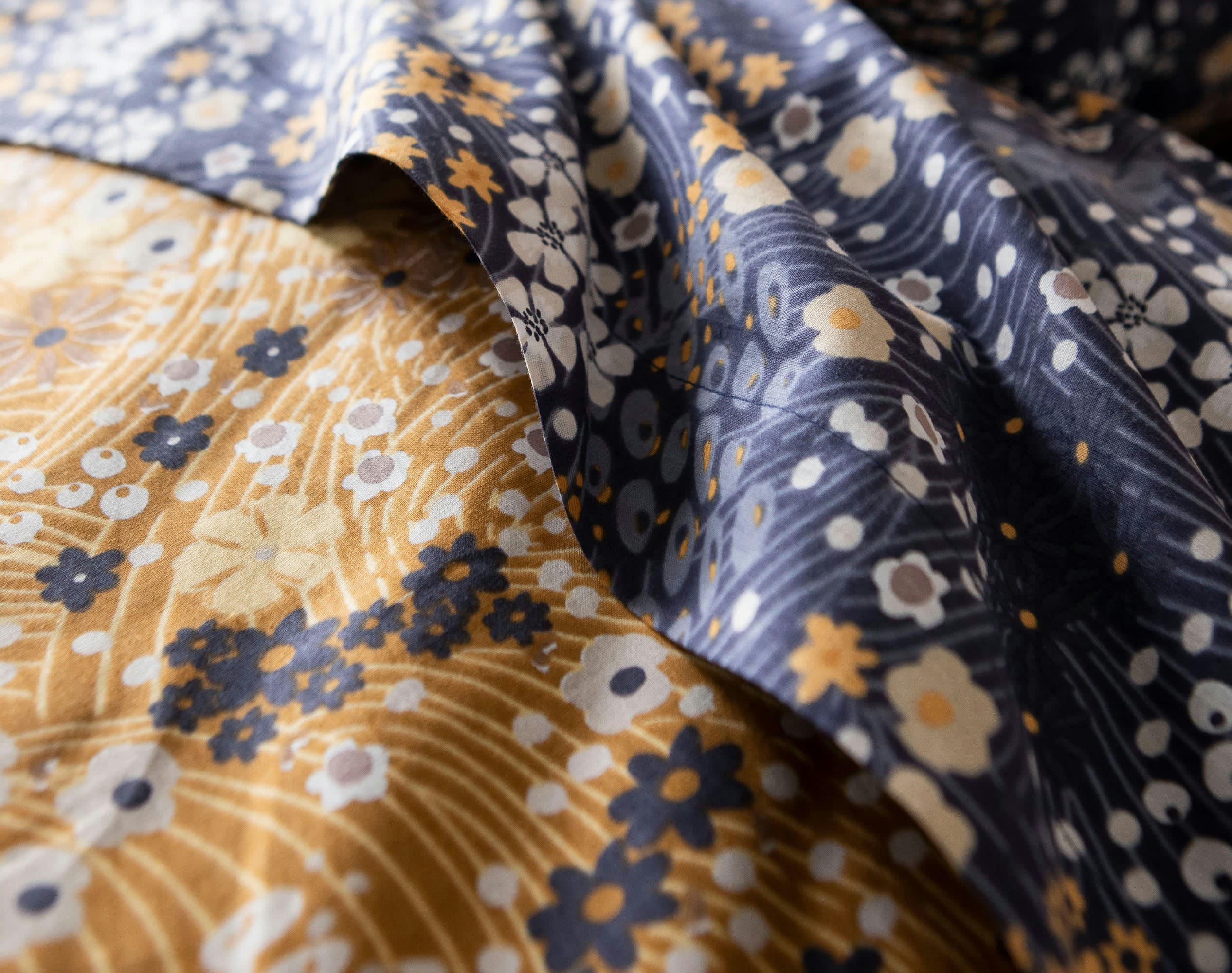 LIBERTAD - Housse de couette 260x240 en coton bleu