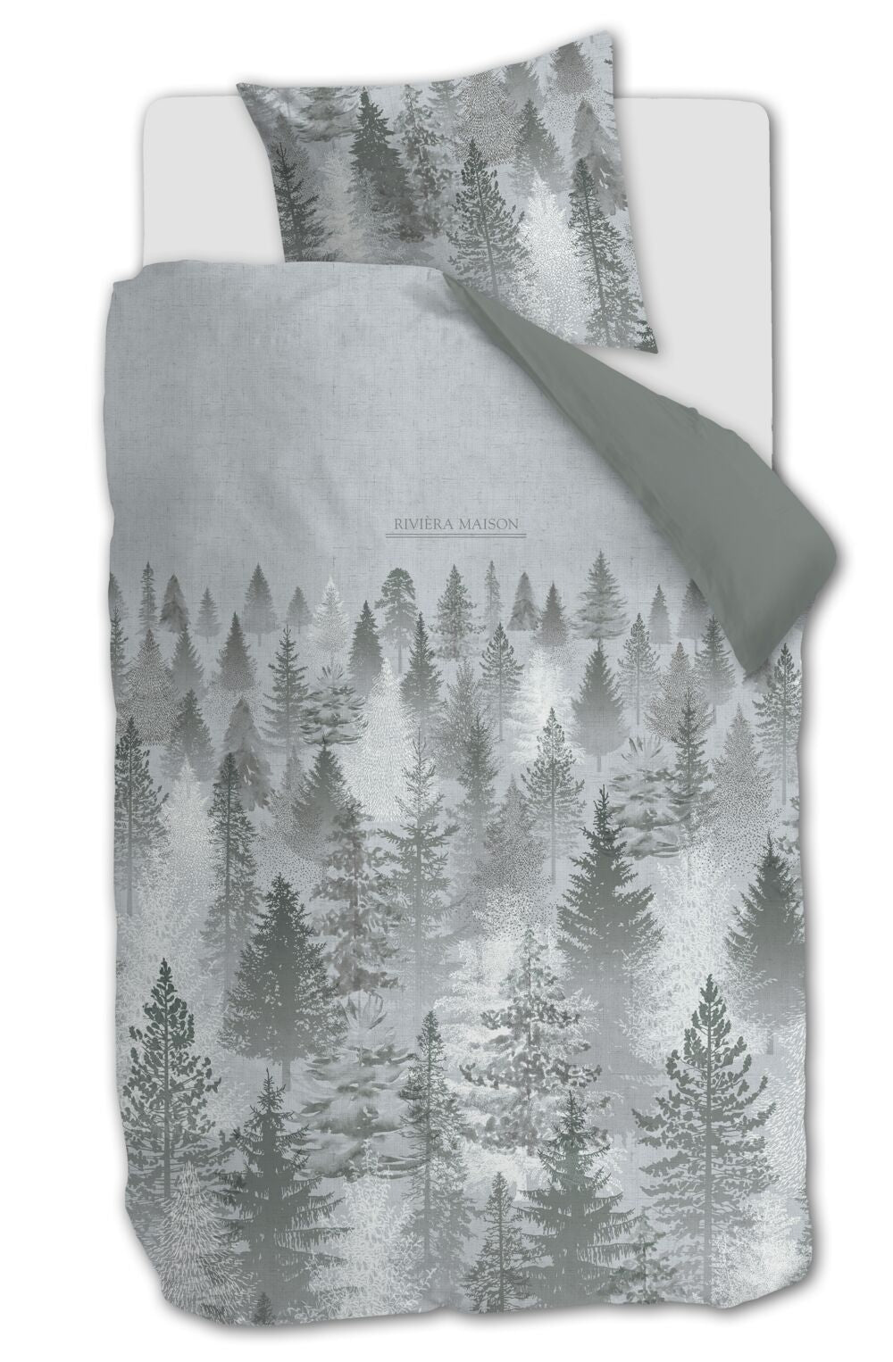Rivièra Maison Foggy Forest - 140 x 200/220 cm - Groen