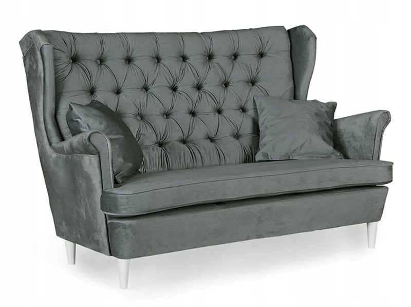 Sofa kanapa uszak Gaja skandynawska Family Meble szary welur