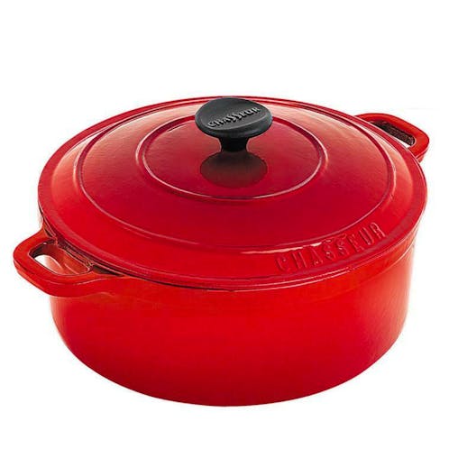New Chasseur Round French Oven 24Cm / 4 Litre Red - Made In France