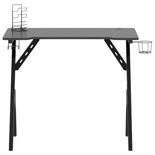 NNEVL Gaming Desk with Y Shape Legs Black 90x60x75 cm