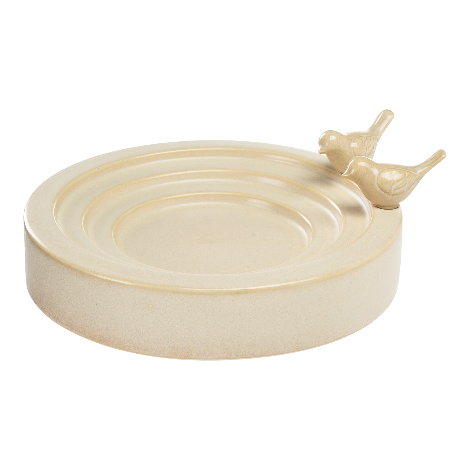Vogeltränke Creme, ⌀ 25 cm, H 50 mm