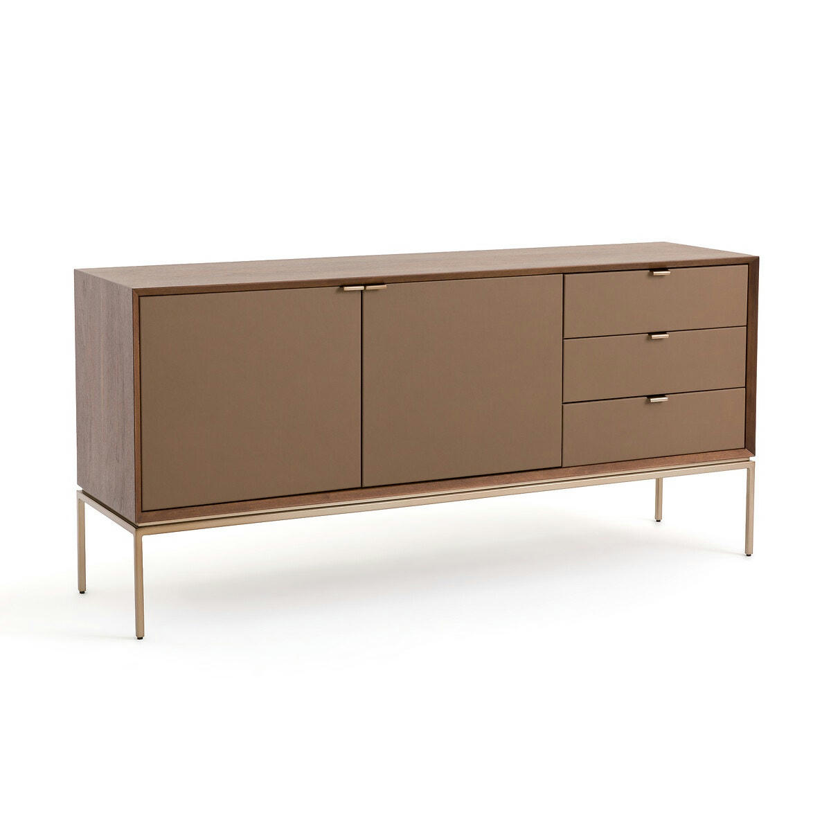 Buffet noyer/cuir, Delina