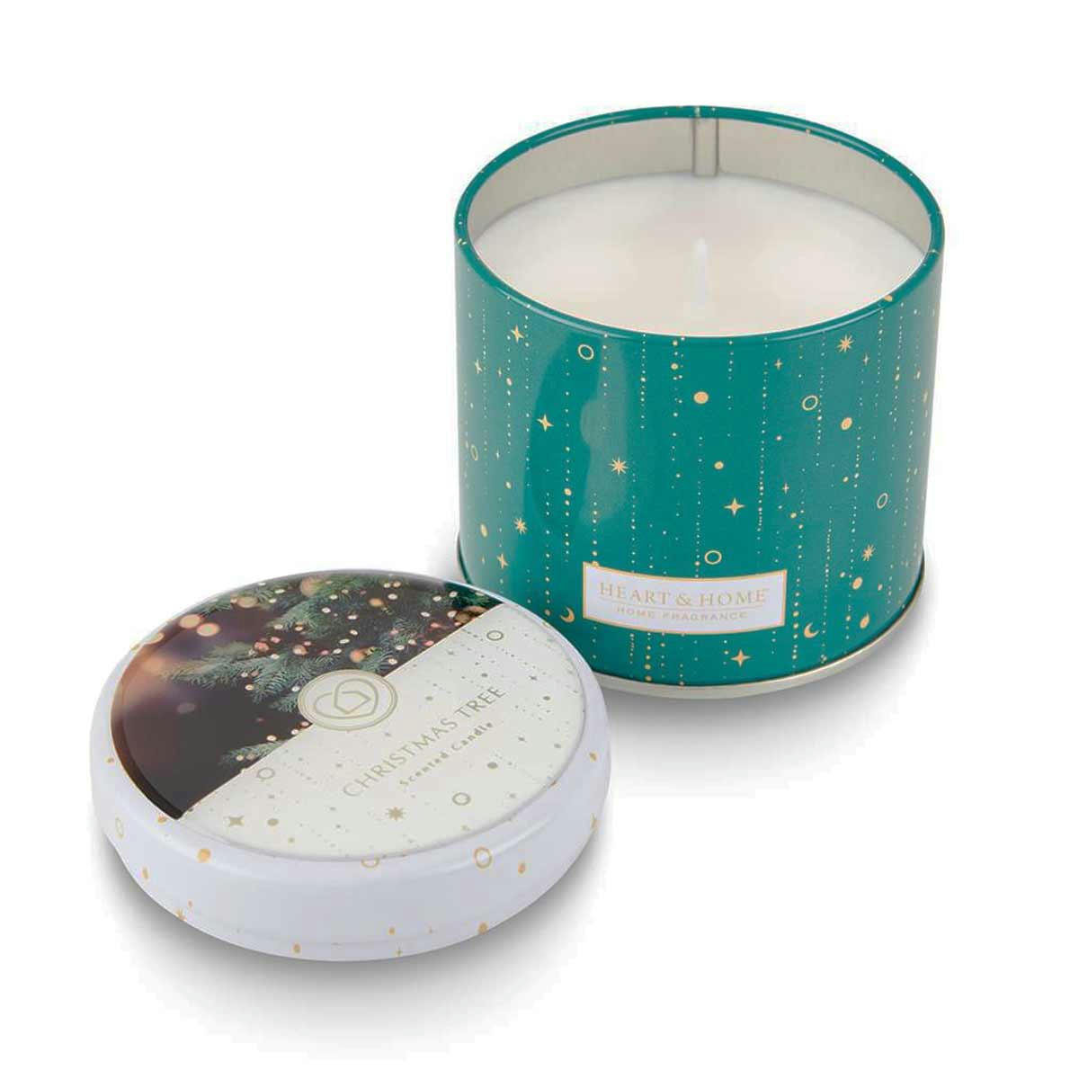 - Bougie en boite métal heart and home sapin de noël