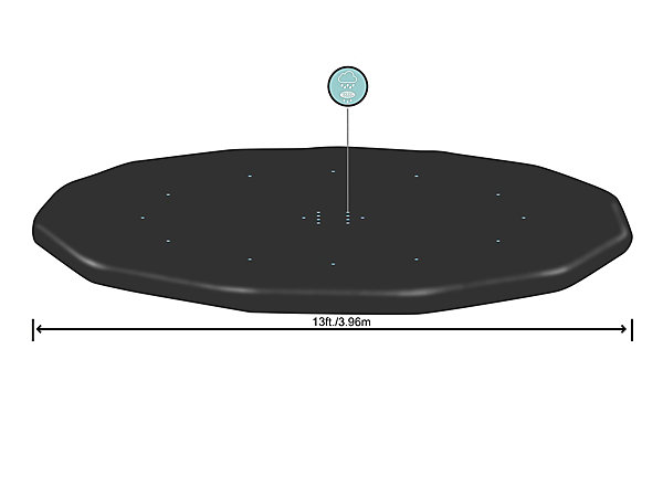 Bâche de protection 4 saisons pour piscine acier Hydrium ronde diamètre 3,66 m