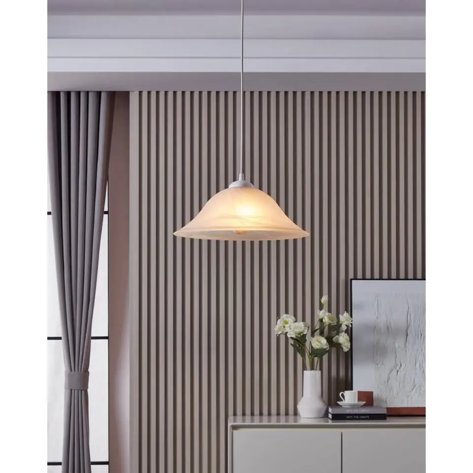 EDI light Albany Hanglamp - E27 - 35 cm - Wit